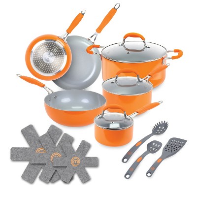 Rachel Ray 12-Piece Cookware Set, Orange