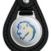 Southeastern Oklahoma State University Secondary Logo Black Leather Keychain - 3 of 4