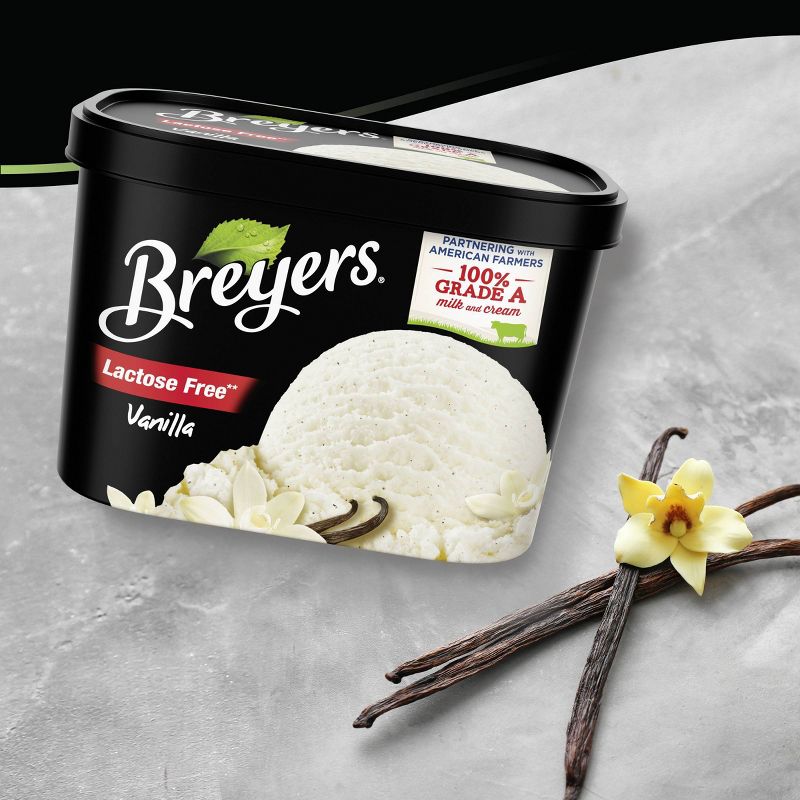 Breyers Lactose Free Vanilla Ice Cream - 48oz, 5 of 8