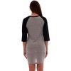 Just Love 100% Cotton Sleep Dress for Women Baseball Sleeve Nightshirt - 3 of 3