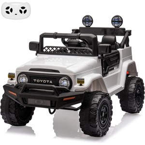 Coucheta Licensed Toyota Truck Ride On Car for Kids, 12V Electric, Parent Remote Control, 3 Speeds, MP3 Player, LED Lights - 1 of 4