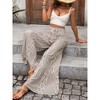 Clearlove Wide Leg Palazzo Pants for Women Tie Knot Casual High Waist Boho Print Pants Loose Comfort Pants - 4 of 4