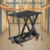 Clearance, Hydraulic Lift Table Cart, 1100 LB Heavy Duty Scissor Lift Cart, 10–35.4" Height, Non-Slip Platform, Swivel Wheels - 4 of 4