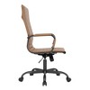 LeisureMod Harris Faux Leather Adjustable Swivel Office Conference Chair in Black Iron Frame - 3 of 4