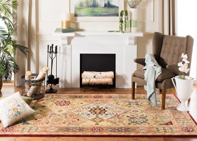Persian Legend Red and Rust Hand-Tufted Wool Area Rug