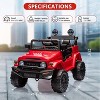 Coucheta Licensed Toyota Truck Ride On Car for Kids, 12V Electric, Parent Remote Control, 3 Speeds, MP3 Player, LED Lights - 2 of 4