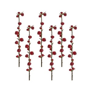 Berry Spray Set Of 6 Foam And Plastic Design With 33.25 Inch Height For Seasonal Decor By Melrose - 1 of 3