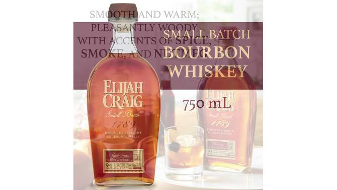 Elijah Craig Small Batch Bourbon Whiskey - 750ml Bottle, 2 of 12, play video