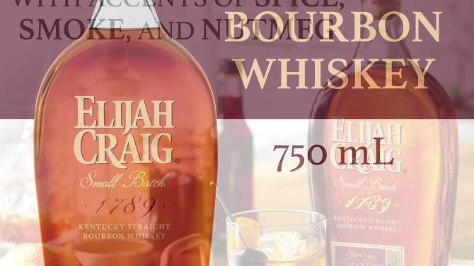 Elijah Craig Small Batch Bourbon Whiskey - 750ml Bottle, 2 of 12, play video