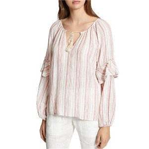 Sanctuary Clothing Womens Ruffle Stripe Peasant Blouse - 1 of 1