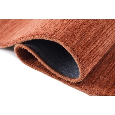 Handmade Red Wool Fringed 8' x 10' Area Rug