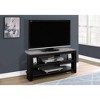 Monarch Specialties Tv Stand 42 Inch Console Media Entertainment Center Storage Shelves Living Room Bedroom Laminate Black Grey Contemporary Modern - 3 of 4