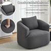 KWPZQEB 360 Degree Swivel Chair, Teddy Fleece Swivel Barrel Chair with Soft Pillow, Comfy Single Sofa, Accent Reading Chair for Living Room,Apartment - 3 of 4