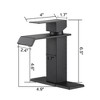 Waterfall Spout Bathroom Faucet,Single Handle Bathroom Vanity Sink Faucet - 3 of 4