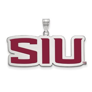 Black Bow Jewelry Sterling Silver Southern Illinois Salukis NCAA Large Pendant - 1 of 3