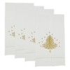 Saro Lifestyle Merry & Bright Embroidered Christmas Tree Guest Towel (Set of 4) - 2 of 3