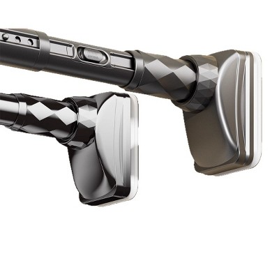 LunaLuLink One-click retractable shower rod: universal for all materials, arc design + thickened pad to prevent scratches.