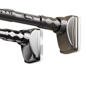 LunaLuLink One-click retractable shower rod: universal for all materials, arc design + thickened pad to prevent scratches. - 1 of 4