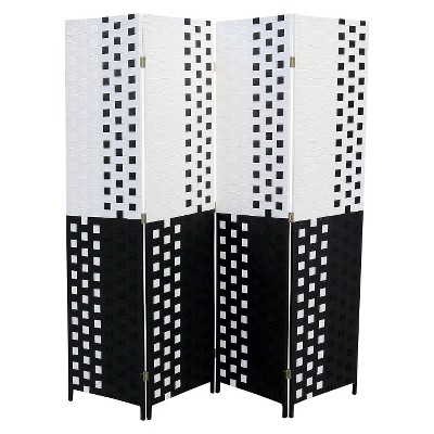 4 Panel Paper Straw Weave Screen on 2" Legs - Ore International