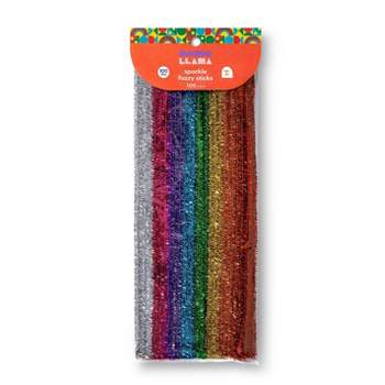 Hello Hobby Glitter Fuzzy Sticks, 60-pcs