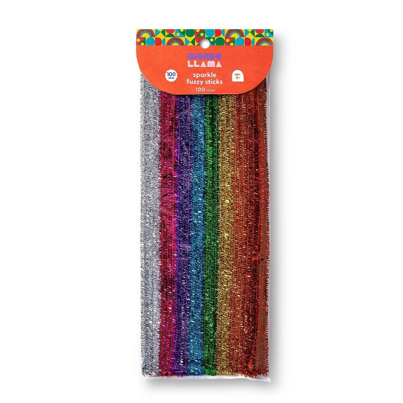 100ct Sparkle Fuzzy Sticks - Mondo Llama&#8482;, 1 of 5
