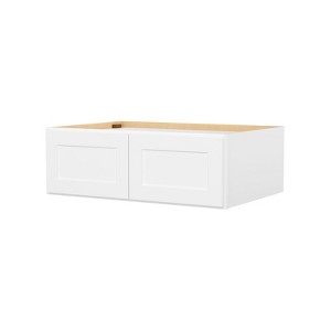 HOMLUX Easy-DIY 36 in W x 24 in D in Shaker White Ready to Assemble Wall Refrigerator Kitchen Cabinet with 2 Doors - 1 of 4