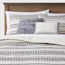 5pc Tatiana Global Woven Stripe Cotton Comforter Set Cream - Threshold™