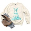 Simply Sage Market Women's Graphic Sweatshirt Happy Easter Bunny Outline - 2 of 4