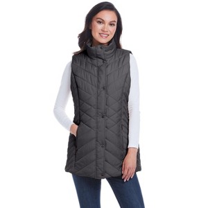 Weatherproof Women's Mixed Quilted Longline Vest - 1 of 4