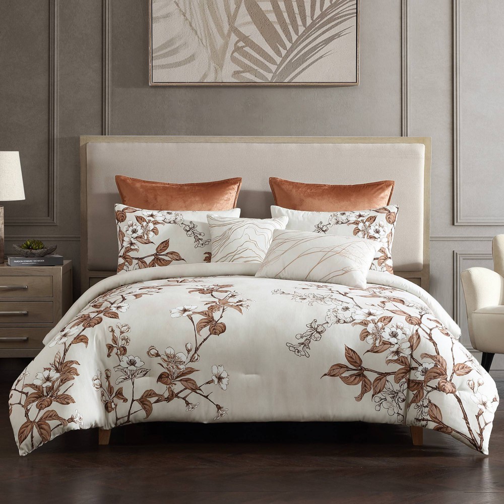 Photos - Bed Linen Riverbrook Home 5pc King Oaklyn Comforter Bedding Set Brown