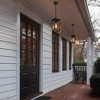 LNC 12.6" Square Farmhouse Outdoor Pendant Lamp Matte Black: Weather-Resistant, Clear Glass Shade, E26 Socket - 3 of 4
