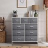 Sorbus Dresser with 9 Drawers - Furniture Storage Chest Tower Unit for Bedroom, Closet, etc - Steel Frame, Wood Top, Fabric Bins - 3 of 4