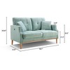 NicBex 56.7 Inch Waterproof Loveseat Sofa,2-Seat Sofa with USB Outlet for Living Room,Small Space,Office,Apartment - 3 of 4