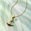 Ross-Simons 0.50 ct. t.w. Sapphire Anchor Pendant Necklace With White Topaz Accents in 18kt Gold Over Sterling - 3 of 4