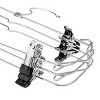 2 pcs 6 Tier with Chrome Finish, Space-Saving Skirt with Clips for Women's Clothes, Foldable Hangers for Pants, Towel, Scarf, Bra, Kitchen - 4 of 4