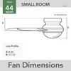 Hunter 44" Dempsey Lighted Ceiling Fan Matte Black with Integrated LED and Handheld Remote for Damp Rated Spaces - 4 of 4