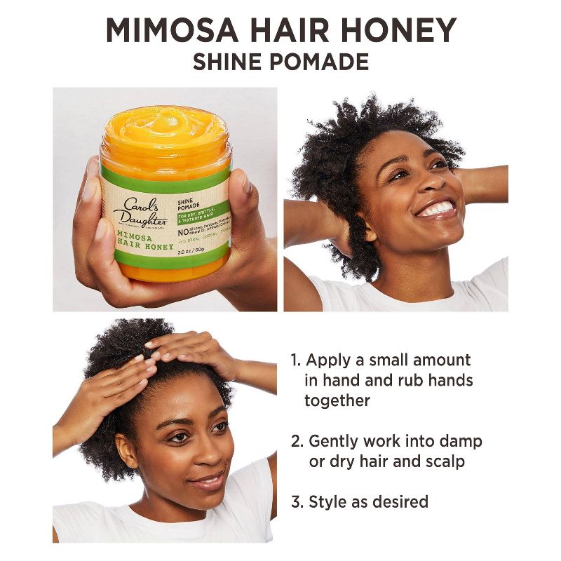 Carol&#39;s Daughter Mimosa Hair Honey Shine Pomade with Shea and Coco Butter for Dry Hair - 8oz, 4 of 11