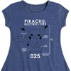Girls' - Pokémon - Pikachu Pokedex Fit & Flair Cap Sleeve Dress - 2 of 3