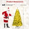 Tangkula 6/7/8 FT Pre-Lit Artificial Christmas Tree with 700/1000/1200 Warm White LED Lights 3 Modes - 3 of 4