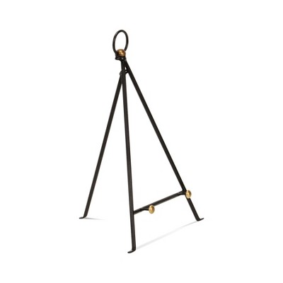 Cheung's Axia Triangular Mini Table Easel Gold Accents Black