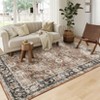 Oriental Machine Washable Rug Ultra Soft Rug for Living Room Low Pile Foldable Thin Non Slip Carpet - 2 of 4