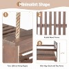 Gulches Patio Swings: Twin Size Porch Swing Daybed with 118-Inch Ropes, Black/Brown/White/Natural Finish - 4 of 4