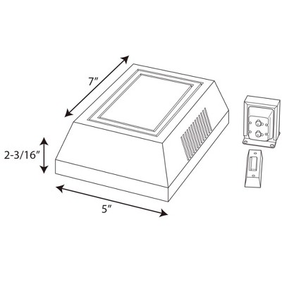 White Plastic Door Chime Kit with LED Push Buttons