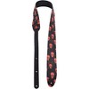 Perri's Direct to Leather Red Skulls Guitar Strap 2.5 in. - 2 of 3