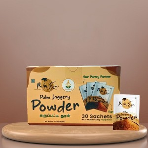 Shastha Palm Era Natural Jaggery Powder / Jaggery Powder - Pack Of 2 , Each 30 Sachets [ Total 60 Sachets  ] - 1 of 4