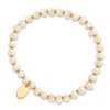 Chisel Stainless Steel Yellow IP-plated 5.5mm Freshwater Cultured Pearl Beaded Stretch Bracelet - 2 of 3