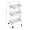 SONGMICS Rolling Cart 3-Tier Storage Cart Utility Cart - 3 of 4