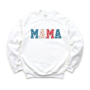 Simply Sage Market Patriotic Mama Floral Sweatshirt - 1 of 4
