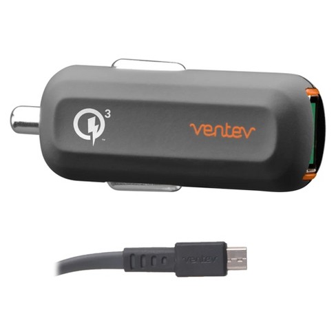 Ventev Qc3.0 24w Dashport Rq1300 Mini Car Charger With Usb A To Micro Usb  Cable - 3.3ft : Target