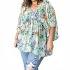 Women's Fabled In Floral Draped Peplum Top - Jodifl S - 4 of 4